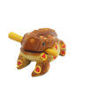 Percussion Guiro Wooden Frog Figurine – Acoustic Croaking Desk Rasp