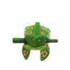 Percussion Guiro Wooden Frog Figurine – Acoustic Croaking Desk Rasp