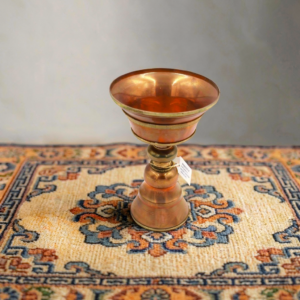 Solid Copper Pedestal Chalice Censer – Traditional Charcoal & Resin Bukhoor Burner (17 cm)