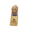 Golden Pharaoh Sphinx Porcelain Figurine – Ancient Guardian Tabletop Accent