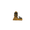 Pharaoh Death Mask & Anubis Desk Pen Stand – Ancient Guardian Desktop Organizer (7×7 cm)