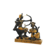 Royal Archer & Queen Tabletop Figurine – Ancient Dynastic Hunt Scene Sculpture (Small)