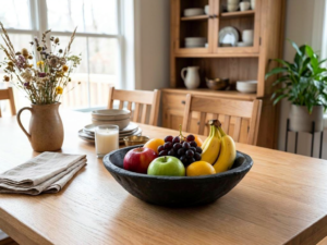 Hand-Turned Round Black Stone Catchall Dish – Minimalist Mineral Tabletop Basin (10.5×3 cm)