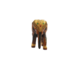 Embossed Gilt Folia Wood Carved Tusker Figurine – Miniature Sacred Animal Totem (6 Inch)