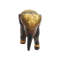 Gilded Royal Elephant Wood Carving – Embossed Gold Leaf Figurine (8 Inch)