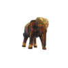 Gilded Caparison Wood Elephant Statue – Grand Ceremonial Pachyderm Sculpture (10 Inch)