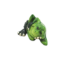 Reclining Whimsical Tree Frog Figurine with Gilt Suction Pads – Cheeky Amphibian Tabletop Statuette